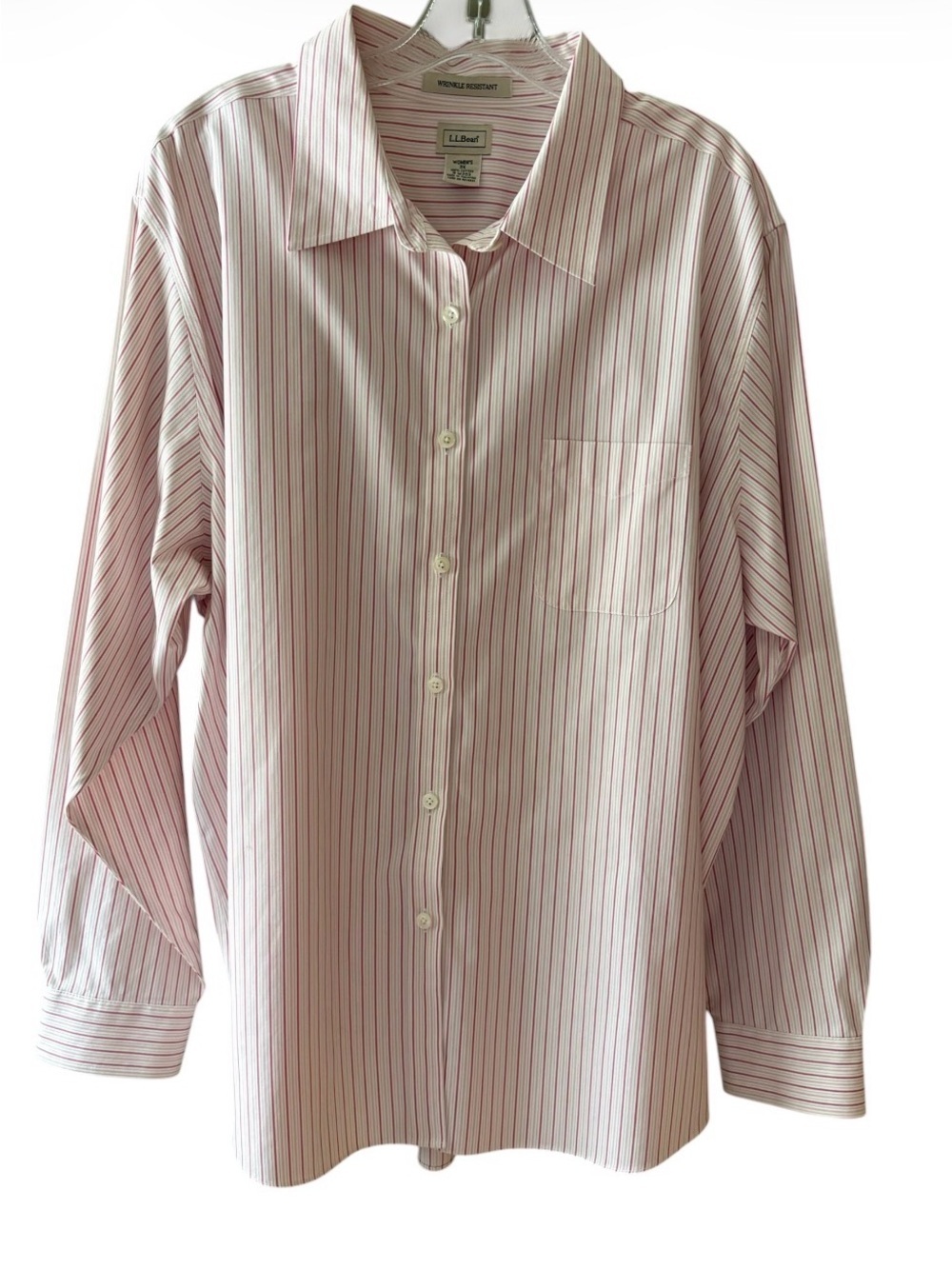 NWOT LL BEAN WOMEN’S WRINKLE RESISTANT STRIPED BUTTON UP SIZE 3X